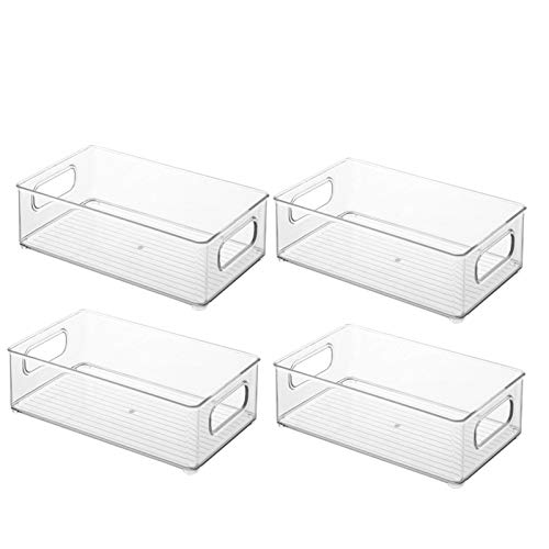 CosHall 冷蔵庫収納ボックス 冷蔵庫トレー 冷蔵庫 ストッカー 透明 冷蔵庫用のケース 収納ラック クリアボックス 卵入れ たまごケース 省スペース 取り出し便利 台所 キッチン収納