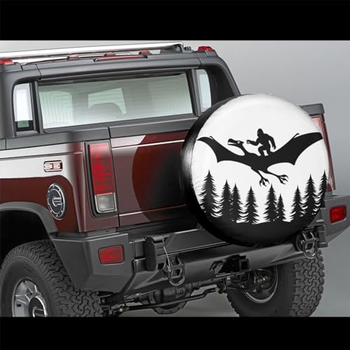 Image of Universal Fit Spare Tire Cover for RV, SUV, and Camper Trailers - Weatherproof Wheel Protector, Funny Bigfoot Decorative Camper Spare Tire Cover 15 in
