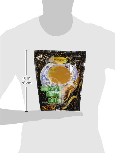 Gold Choice Instant Tongkat Ali Ginseng Coffee, 0.63 Ounce (Pack of 18)