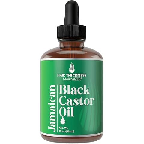Jamaican Black Castor Oil for Hair Growth - Women and Mens Hair Oil for Dry Scalp Treatment - For Dry, Frizzy, Weak Hair, Hair Loss - 1oz - Non Toxic Hair Growth and Thickness Oil Cover