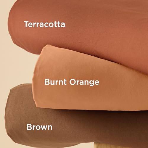 Image of Bedsure Twin /Twin XL Duvet Cover, Soft Double Brushed Bedding Set, Orange | For Kids & Adults, 68 inchx90 inch Comforter Cover, Hotel Luxury, All Season, Breathable, Easy Care, Lightweight, Zipper Closure