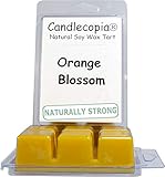 Candlecopia Orange Blossom Strongly Scented Hand Poured Vegan Wax Melts, 12 Scented Wax Cubes, 6.4 Ounces in 2 x 6-Packs