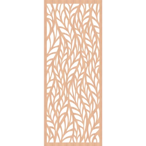 Image of Ortonville Decorative Pierced Fretwork Wood Wall Panels, 35 3 /8 inchW x 89 3 /8 inchH x 3 /8 inchT, Alder