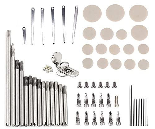 Jiayouy Clarinet Repair Parts Clarinet Pads Springs Rollers Screws Finger Rest Instrument Accessories Replacement Kits
