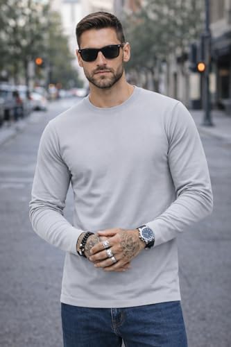 Image of RodZen 100% Pure Cotton Round Neck Regular Fit Plain Solid Full Sleeve T-Shirt Combo for Men & Boys (Pack of 4 Available in Size S to 2XL)