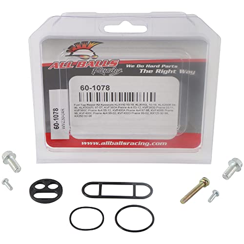 Image of All Balls Racing 60-1078 Fuel Tap Repair Kit Compatible with /Replacement for Kawasaki KLX110 2010-18, KLX110L 2010-18, KX250 1992-98, KX125 92-98, KVF400A Prairie 4x4 1997-98, KVF400D Prairie 1999-02