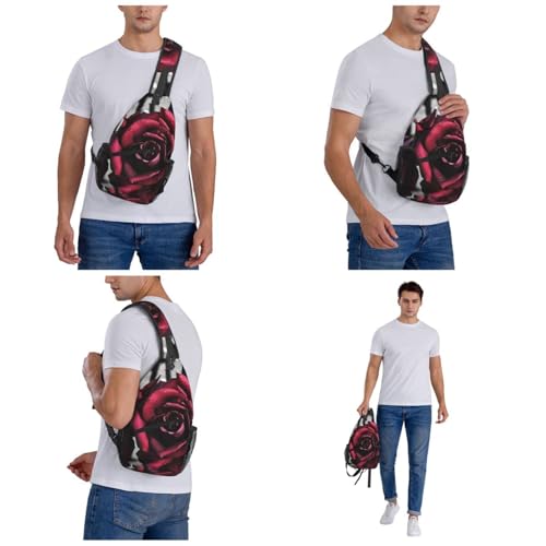 Bolso cruzado Gothic roses para hombre y mujer miniatura 7