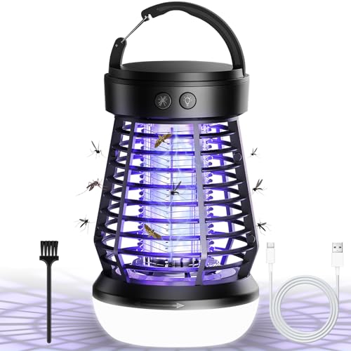 PQETBV Lampe Anti Moustique avec LED Lampe, 2000V Tue Mouche Electrique, UV Lampe Anti Moustique...