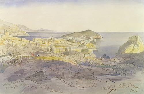 Poster Ragusa Edward Lear affiche sur toile déco murale chambre 58 x 90 cm