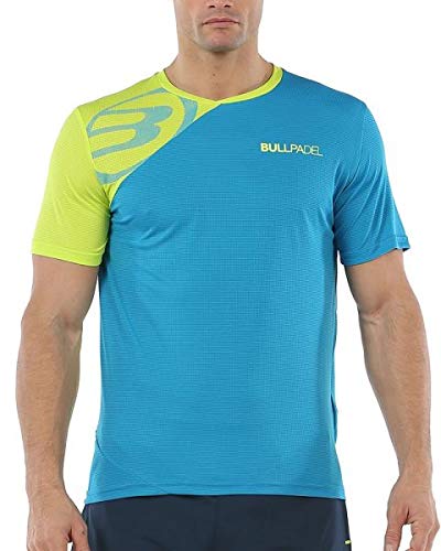 Bullpadel Camiseta Chamois, Hombre, Azul atomico/Lima, XL