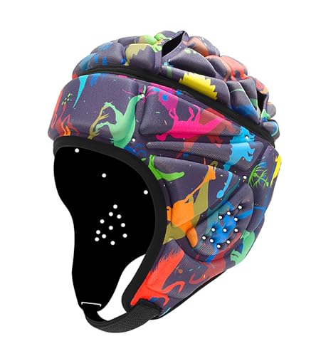 GOHASPW Rugby Helmet Youth Kids Flag Football Headgear Soft Shell Adult Head Helmet(Printed)