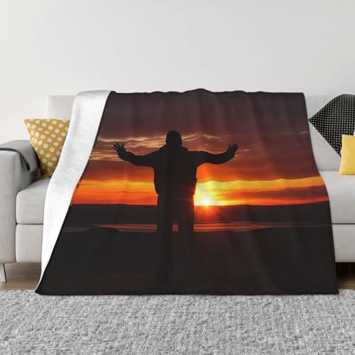 Couverture en micro polaire horizon 152 x 127 cm