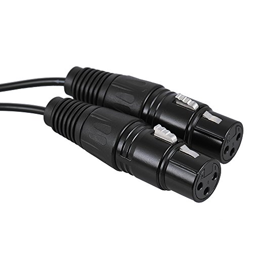 1.5m / 5ft Stereo Cord Cabo de áudio dupla XLR fêmea para Dual RCA ho de encaixe para Mixer Console