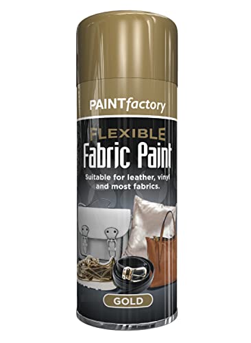Flexible Fabric Spray Paint Gold 200ml for Leather Vinyl and Fabric