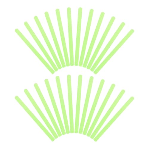 Unomor 24pcs Luminous Peva Anti-skid Tape Strips for Stairs, Reflective Non-slip Safety Grip Adhesive for Indoor Outdoor Use