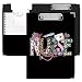 APJYM Trendy Black Leopard Print Nursing Clipboard with Storage for Office Desk, Nurse Appreciation Gifts Padfolio with Clipboard for Nurses Students Supplies, 12.6 x 9.3 in