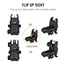 ohhunt Flip Up Sights Polymer Fiber Optic Sights Backup Sight Black for Picatinny (Black Fiber Optics)