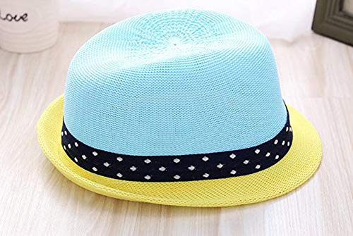 Hat Summer Hat Fashion Flower and Tree Sun Hat Caps for Kids Beach Vacation (Color : Sky Blue)2