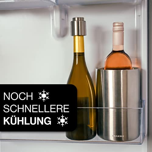 Weinkühler Praknu mit Weinverschluss aus doppelwandigem Edelstahl