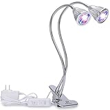 Rozway Premium Grow Light | HIGH YIELDS | Dual Head LED Grow Lamp for Plants 360° Goosenecks, Remote Control w/Dual Switches. Grow Lights for Indoor Plants, Hydroponics Greenhouse Gardening Bulbs