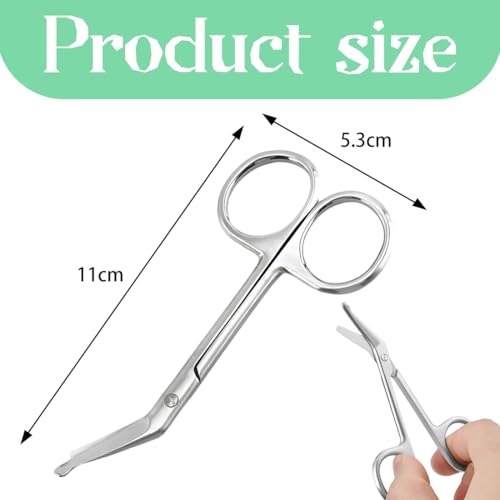 Stoma Zubehör Beutelschere 1 Stück Mit Stumpfer Runder Spitze, Edelstahl 110Mm Silber Für Kolostomie-Pflege