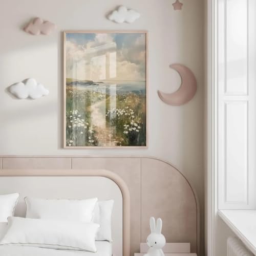 Cuadro de flores silvestres para decorar salón amplio sin recargar 3