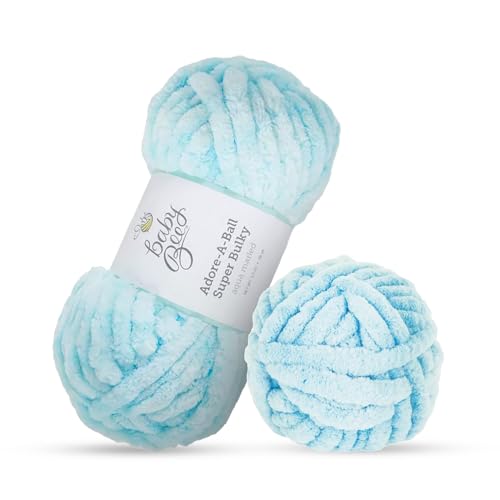 Baby Bee Super Bulky Yarn for Crocheting & Knitting – Soft Yarn Skein – 38 Yards of 100% Polyester Yarn for Crocheting Blankets, Hats, & More – DIY Handcrafting Accessories