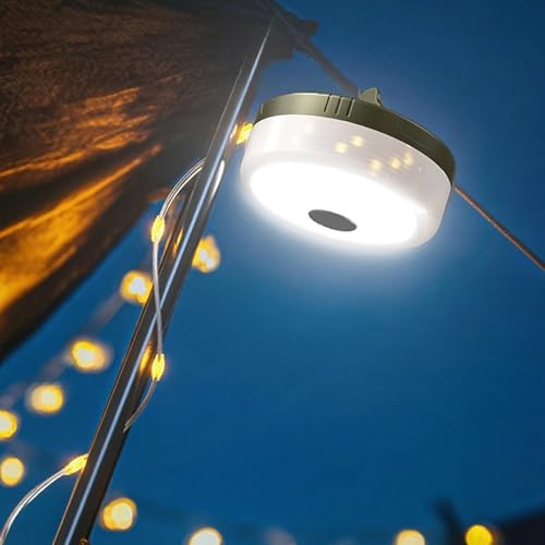 Luces de camping de 65.62 pies con 7 modos de iluminación y batería recargable de 2600 mAh 2