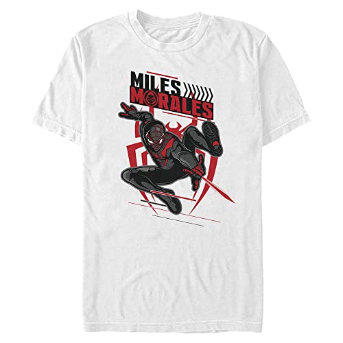 T-shirt Miles Morales Spider-Man Marvel homme grande taille 4XL blanc