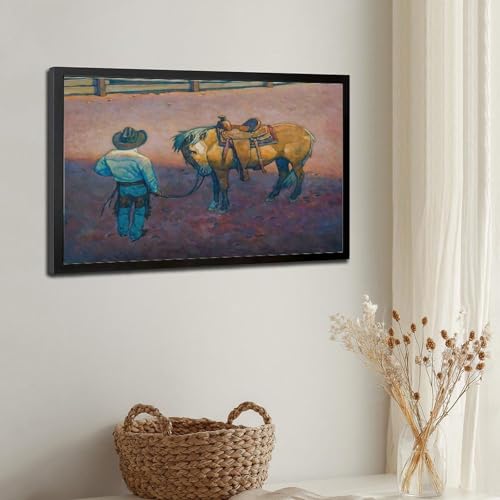 Toile Young Palomino Howard Post - Décoration murale grand format pour salon chic