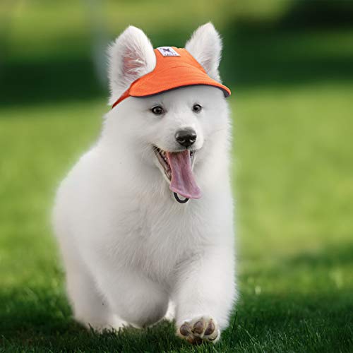 4 Pieces Dog Visor Hats Dog Baseball Hats Pet Sun Protection Hats Outdoor Sports Hats With Ear Holes Pet Baseball Hats With Adjustable Chin Strap For Extra Small Dogs #TOP5