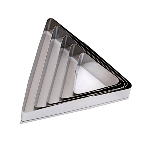 Sk Triangle Shape Cookie Cutter Set, Stainless Steel, 5-Piece, Small(2.7In) #TOP5