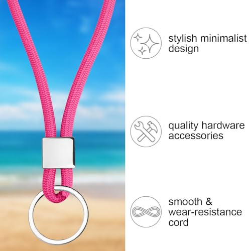 Vicloon Schlüsselband, Nylon Lanyards mit karabiner, Schlüsselbänder Umhängebänder mit Drehbarem Metallclip Abnehmbare Neck Lanyard Langes Handgelenk Paracord Schlüsselanhänger