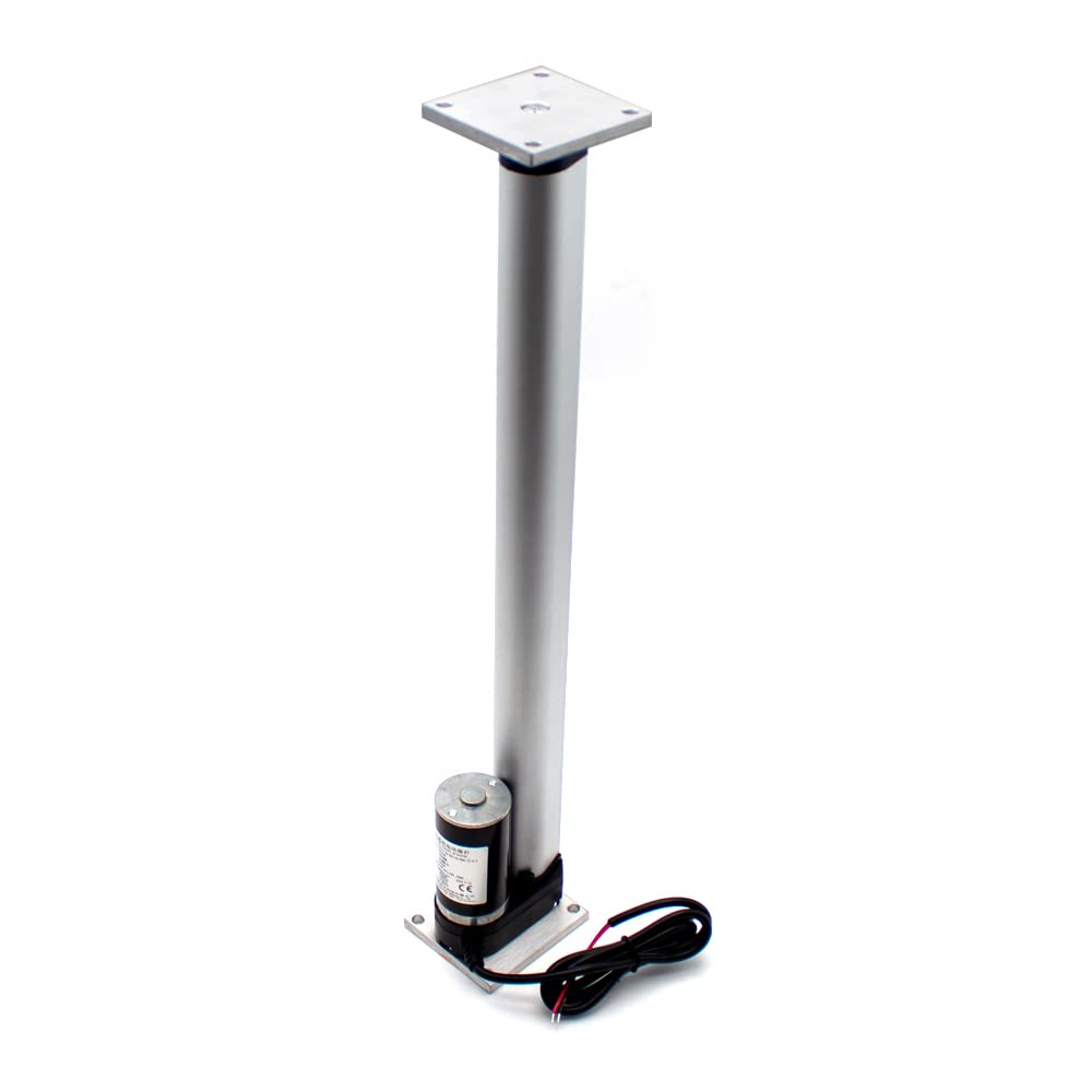 Actionneur électrique, Micro Moteur à Tige Push-pull, Colonne Télescopique de Levage, Moteur à Courant Continu à Aimant Permanent Brossé, Avec Plate-forme 65x65mm, Course 300mm(24V 80MM/S)