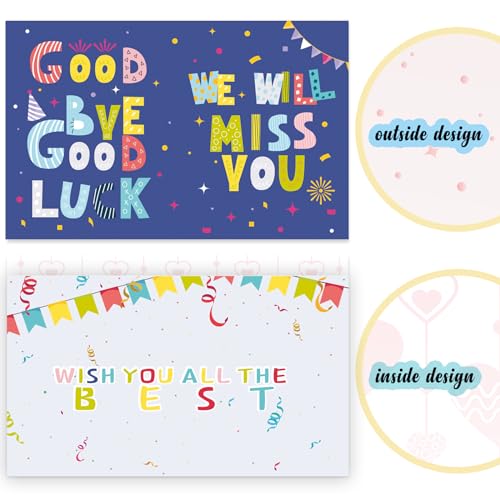 Image of We Will Miss You Card,Farewell Party Decorations, Jumbo Farewell Card With Envelope, Going Away Gift for Coworker Men Women, Goodbye Good Luck Retirement Card Guest Book Party Supplies (14x22iinch)