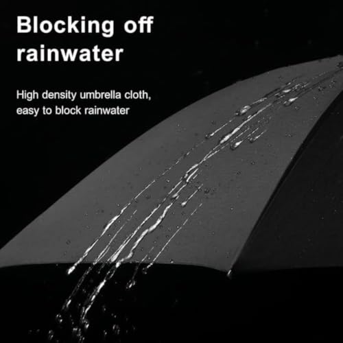 Image of ginoya brothers 3-Fold Folding Travel Umbrella with Wooden Handle Automatic Open & Close UV Protection Umbrella for Men & Women Compact Windproof Sun & Rain Protection