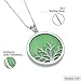 Belacqua Natural Green Jade Tree of Life Pendant Necklace in Sterling Silver, 18 Inches Box Chain, Fashion Jewelry for Women, Gift Box Included