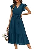 Matériau: Fashora robe femme ete sont confectionnées dans un tissu 100 % polyester, offrant légèreté et respirabilité, sans accumulation de transpiration. La texture lisse et douce au toucher assure un confort toute la journée, idéal pour l’été.