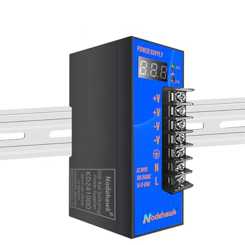 24V Switching Power Supply AC 110-240V to DC 24V Din Rail Power Supply Highly efficient and Dual Output Power Conversion for 3D Printer Motor Monitoring Relay Lighting Equipment,4.2A 100W
