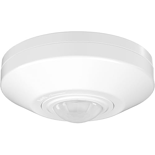 RAYZEEK Ceiling Sensor Light Switch,360 Degree Occupancy Sensor,10A,120V Hard-Wired Motion Sensor,High Sensitive Motion Sensor Detector Light Switch,Neutral Wire Required,Commercial/Industrial Grade