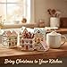 Lnrter Holiday Village Spice House Set, 6 Mini Christmas Gingerbread Houses Jars, Festive Decor Kitchen Countertop Christmas Candle or Wax Warmer Display Cozy Decoration Coffee Bar Home(1 set)