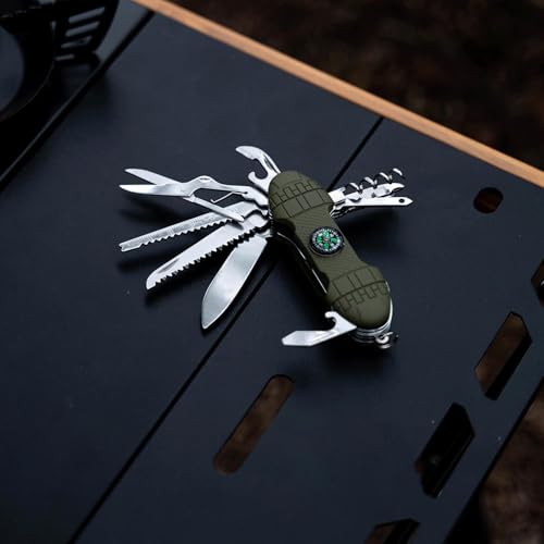 Outil multifonction pour camping robuste en acier avec porte-clés - 8