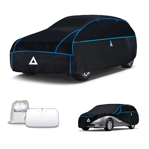 Hail Protector Car Cover for Minivan(Length:200-206inch) + Gift Windshield Sunshade,