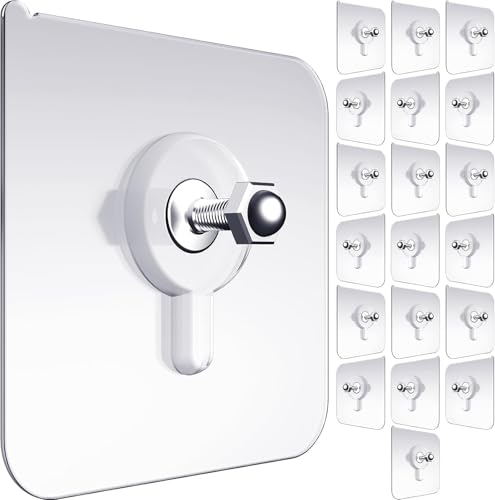 Blencci 10 Pcs Screw Head Adhesive Wall Hook – Heavy Duty Hooks for Wall Heavy Items, Wall Hanging Hooks for Home Decoration, Nail Free Wall Hook, Photo Frame Holder for Home, (Screw Hook)