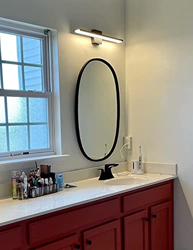Jusheng Bathroom Vanity Light Fixtures 16" Inch Long Modern Matte Black Aluminum Wall Sconces Lamps For Bathroom Mirror Lighting Fixture Bedroom Hallway Light 16W 3000K #TOP6