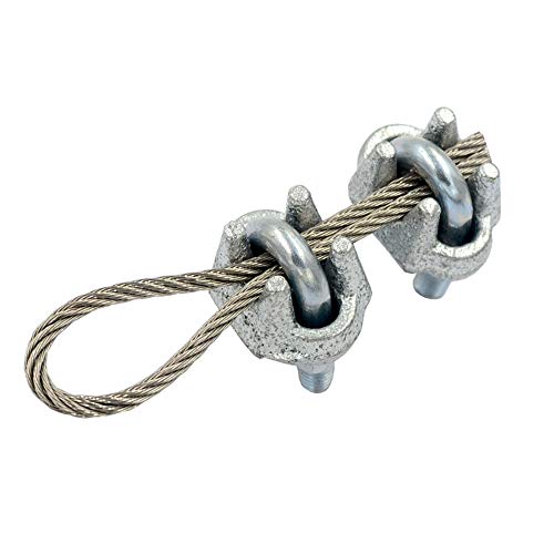 Dgol 20 Pack 3/32 Inch To 1/8 Inch Zinc Plated Wire Rope Clamp Clip Holder Sturdy 3/32-1/8 Inch #TOP3