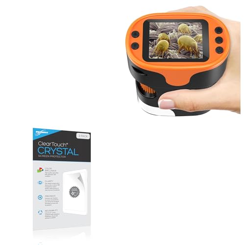 BoxWave Screen Protector Compatible With BeBang PM1000 Handheld Microscope - ClearTouch Crystal (2-Pack), HD Film Skin - Shields From Scratches