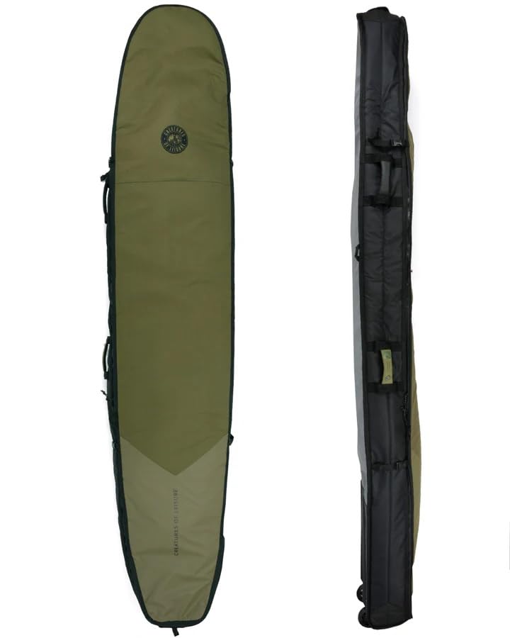 Creatures of Leisure - Hardwear Longboard -Double Board Cover Bag 2-3 wheely 8'6" military titanium