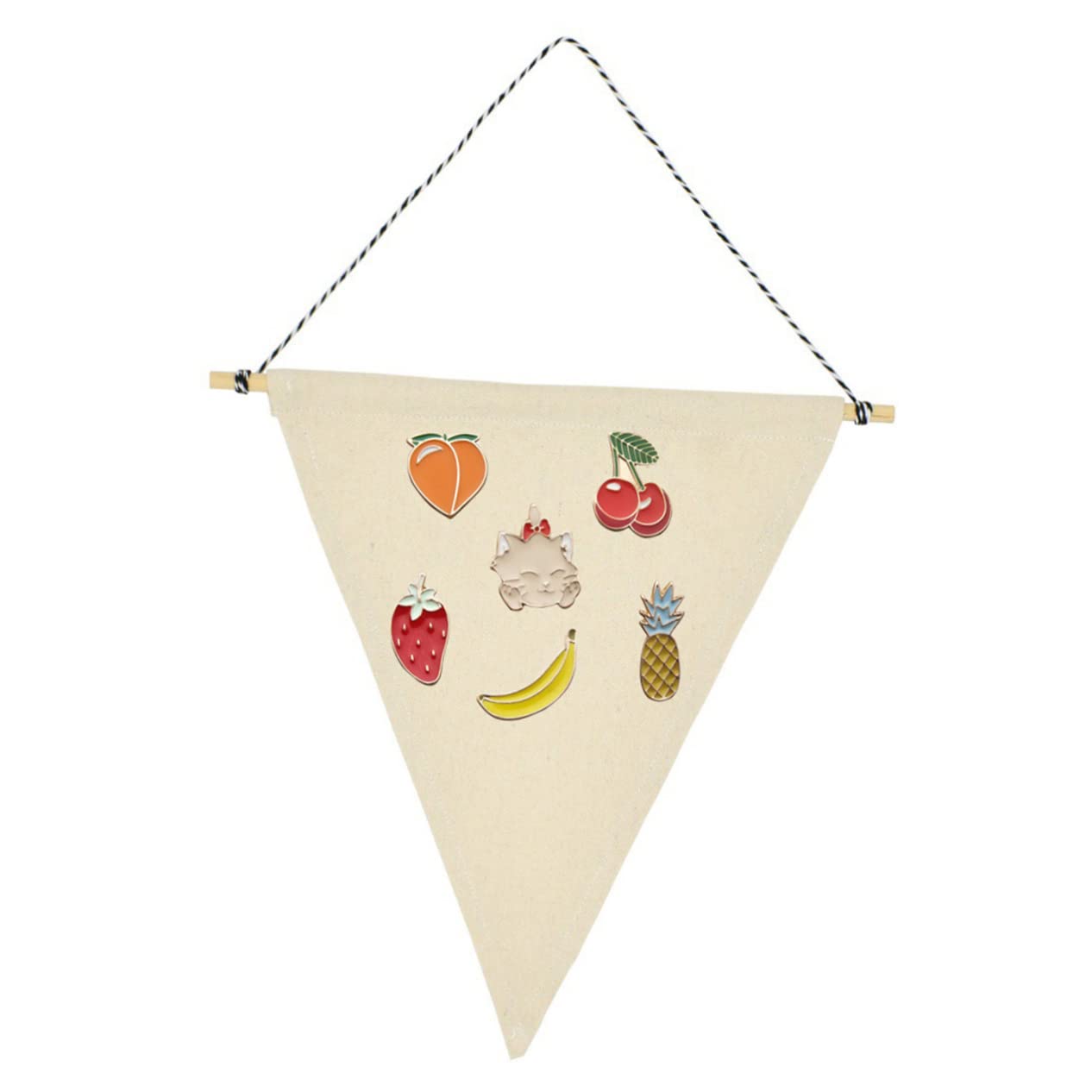 Pancarta colgante de triángulo para exhibición de broches insignia tamaño S