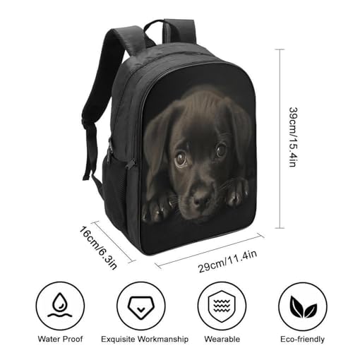 Mochila Infantil Labrador Evita Caídas de Tirantes con Correa de Pecho Ajustable 3D 2